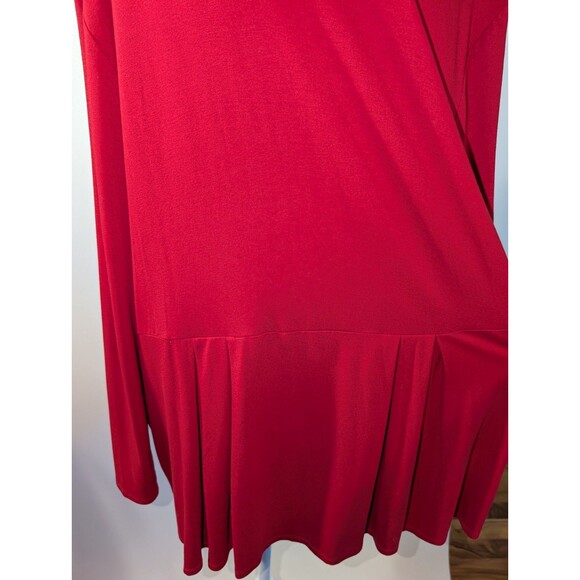 J Jill Cardigan Women’s XL Wearever Pleated Peplum Red Jacket Travel Modern - Picture 5 of 10